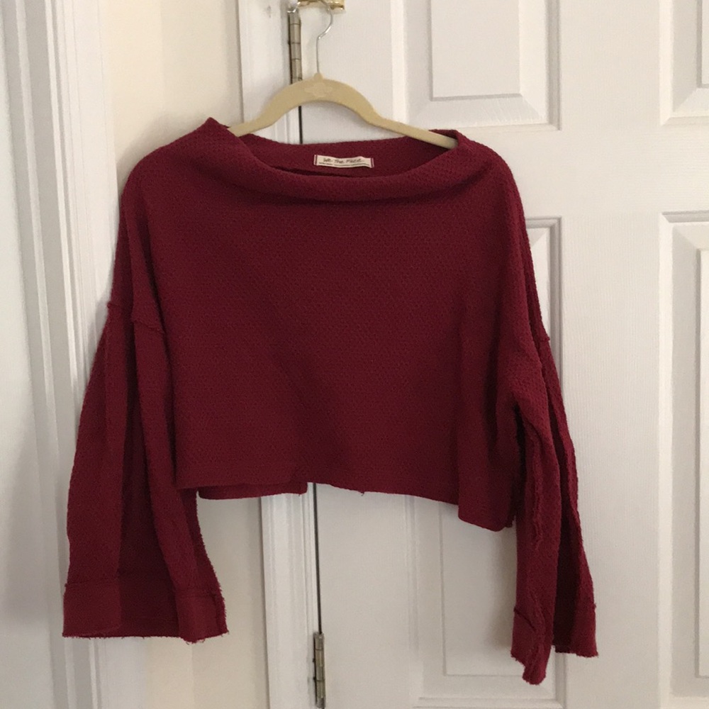 Free People size extra small cropped shirt